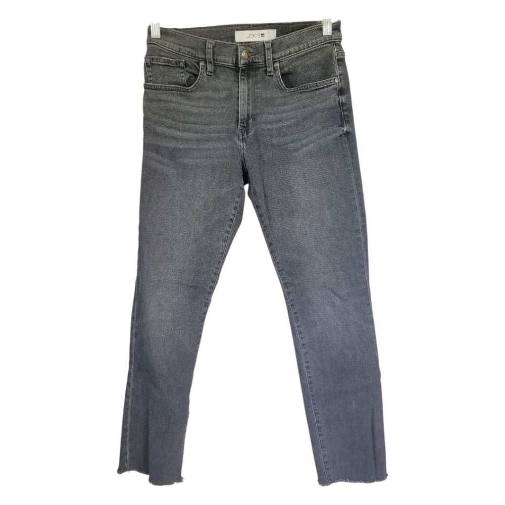 Joe’s Jeans Brixton Gray Straight Narrow Jeans 30 Raw Hem Ankle Y2K Minimalist
